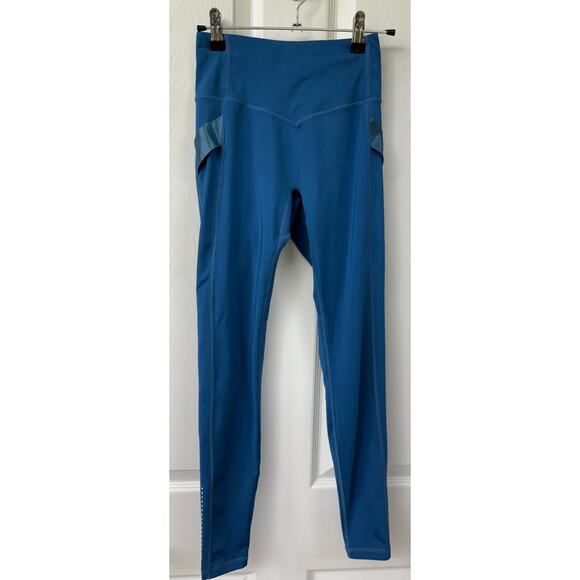 Buff Bunny teal blue XS leggings full length reflective running track workout - Picture 1 of 5